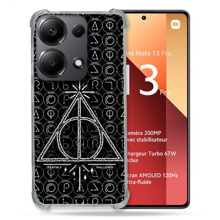 Coque Renforcé Pour Xiaomi Redmi Note 13 Pro 4G Harry Potter Hollows Triangle Noir