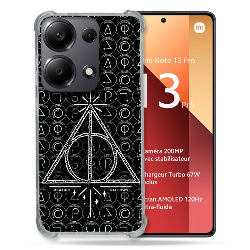 Coque Renforcé Pour Xiaomi Redmi Note 13 Pro 4G Harry Potter Hollows Triangle Noir