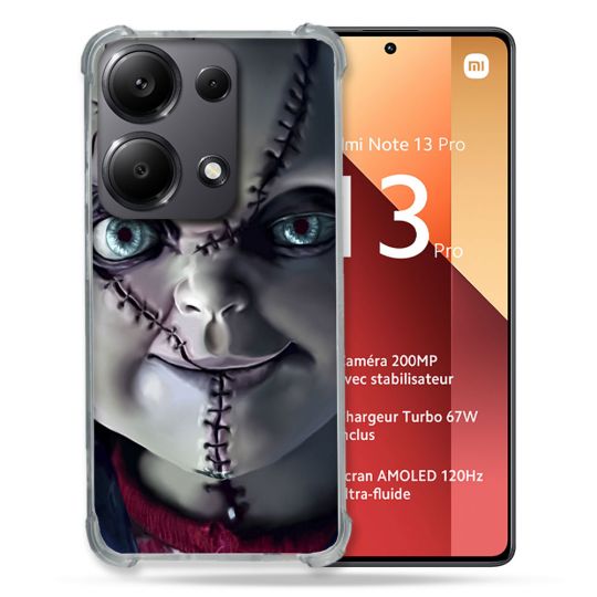 Coque Renforcé Pour Xiaomi Redmi Note 13 Pro 4G Horreur Chucky Cicatrice