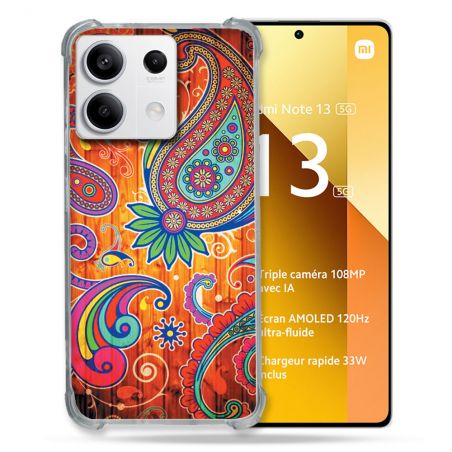 Coque Renforcée Pour Xiaomi Redmi Note 13 5G Fleur Psychedelic