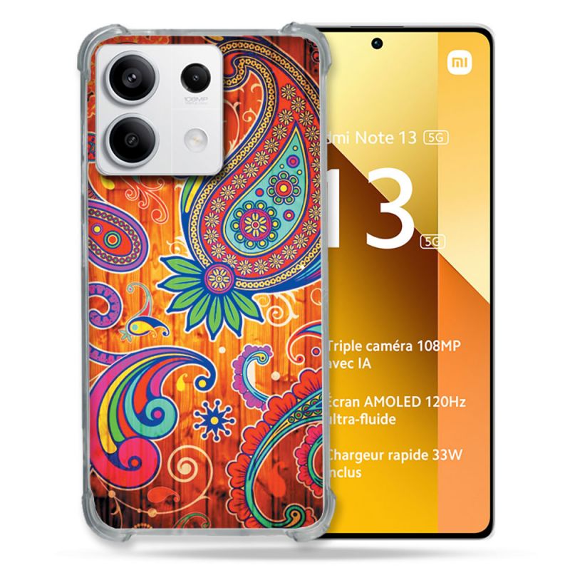 Coque Renforcée Pour Xiaomi Redmi Note 13 5G Fleur Psychedelic