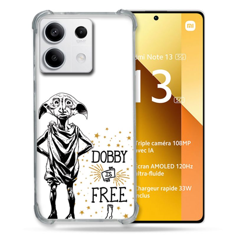 Coque Renforcée Pour Xiaomi Redmi Note 13 5G Harry Potter Dobby Free Blanc