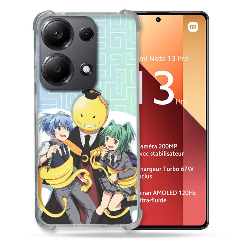Coque Renforcé Pour Xiaomi Redmi Note 13 Pro 4G Manga Assassination Classroom Kuro Trio