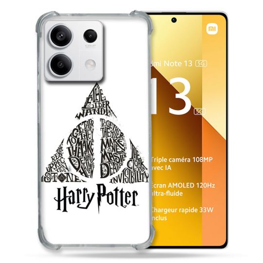 Coque Renforcée Pour Xiaomi Redmi Note 13 5G Harry Potter Hollows triangle Blanc