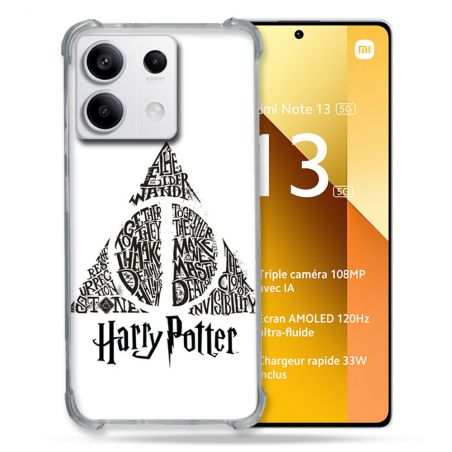 Coque Renforcée Pour Xiaomi Redmi Note 13 5G Harry Potter Hollows triangle Blanc