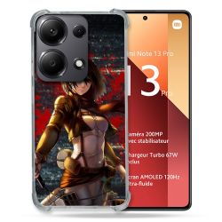 Coque Renforcé Pour Xiaomi Redmi Note 13 Pro 4G Manga Attaque Titans Mikasa