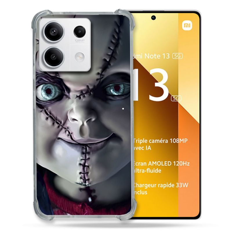 Coque Renforcée Pour Xiaomi Redmi Note 13 5G Horreur Chucky Cicatrice