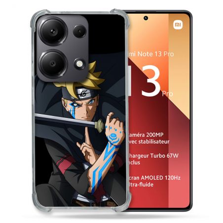 Coque Renforcé Pour Xiaomi Redmi Note 13 Pro 4G Manga Boruto Tatouage