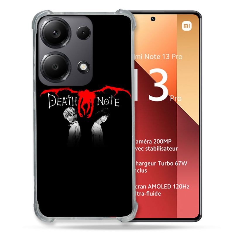 Coque Renforcé Pour Xiaomi Redmi Note 13 Pro 4G Manga Death Note Noir