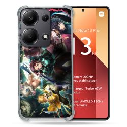Coque Renforcé Pour Xiaomi Redmi Note 13 Pro 4G Manga Demon Slayer Groupe