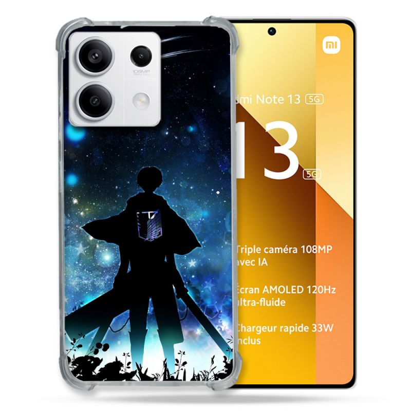 Coque Renforcée Pour Xiaomi Redmi Note 13 5G Manga Attaque Titans Levi