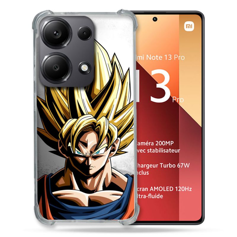 Coque Renforcé Pour Xiaomi Redmi Note 13 Pro 4G Manga Dragon Ball Sangoku Portrait