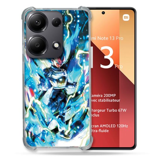 Coque Renforcé Pour Xiaomi Redmi Note 13 Pro 4G Manga Dragon Ball Vegeta Bleu