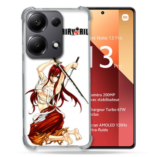 Coque Renforcé Pour Xiaomi Redmi Note 13 Pro 4G Manga Fairy Tail Erza