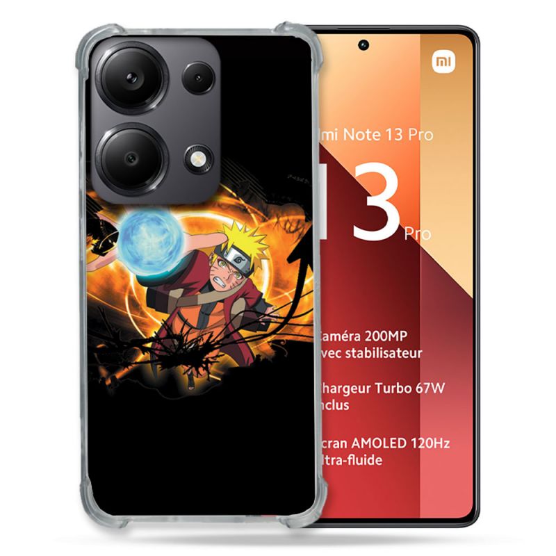 Coque Renforcé Pour Xiaomi Redmi Note 13 Pro 4G Manga Naruto Noir
