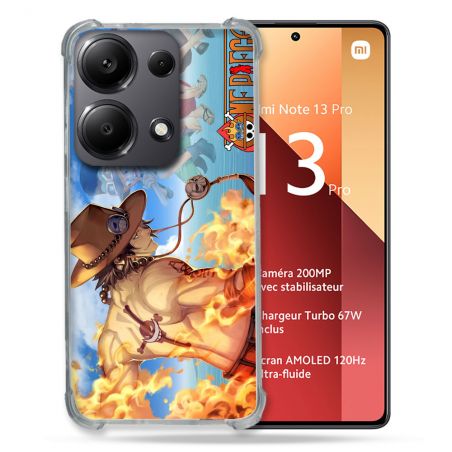 Coque Renforcé Pour Xiaomi Redmi Note 13 Pro 4G Manga One Piece Ace Color