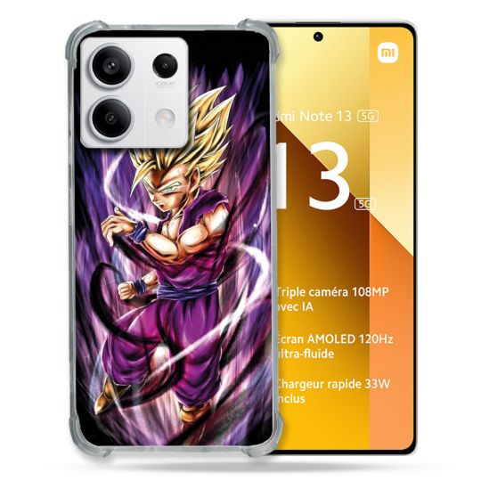 Coque Renforcée Pour Xiaomi Redmi Note 13 5G Manga Dragon Ball Sangohan Violet