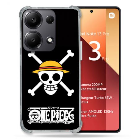 Coque Renforcé Pour Xiaomi Redmi Note 13 Pro 4G Manga One Piece Tete de Mort