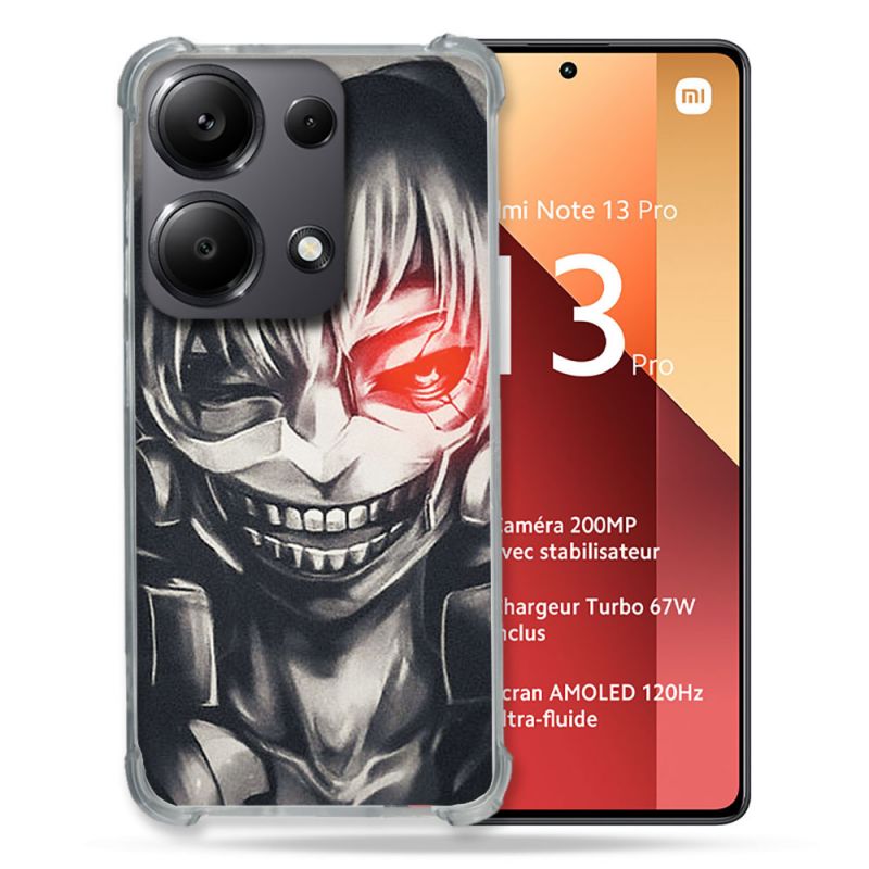 Coque Renforcé Pour Xiaomi Redmi Note 13 Pro 4G Manga Tokyo Ghoul Kaneki Noir