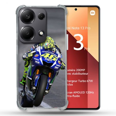 Coque Renforcé Pour Xiaomi Redmi Note 13 Pro 4G Moto Course GP Wheeling 46