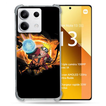 Coque Renforcée Pour Xiaomi Redmi Note 13 5G Manga Naruto Noir