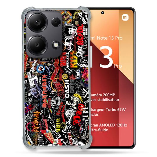 Coque Renforcé Pour Xiaomi Redmi Note 13 Pro 4G Musique Rock Groupe