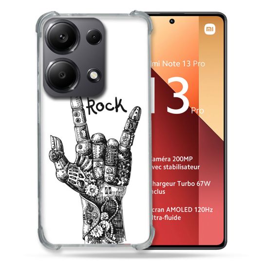 Coque Renforcé Pour Xiaomi Redmi Note 13 Pro 4G Musique Rock Main