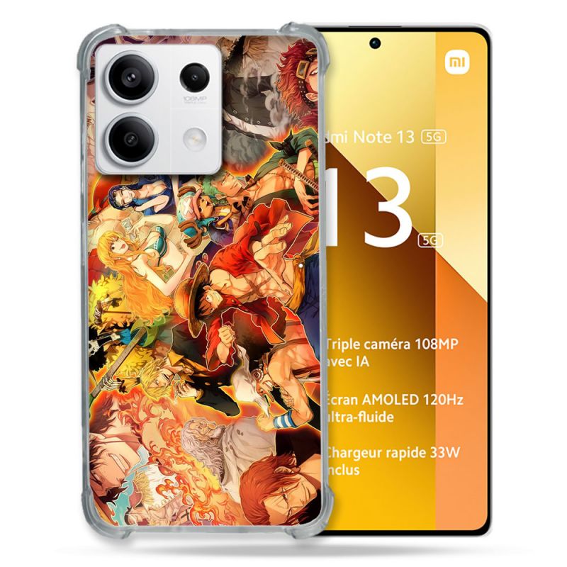 Coque Renforcée Pour Xiaomi Redmi Note 13 5G Manga One Piece Nakama