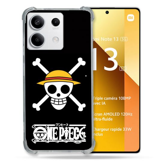 Coque Renforcée Pour Xiaomi Redmi Note 13 5G Manga One Piece Tete de Mort