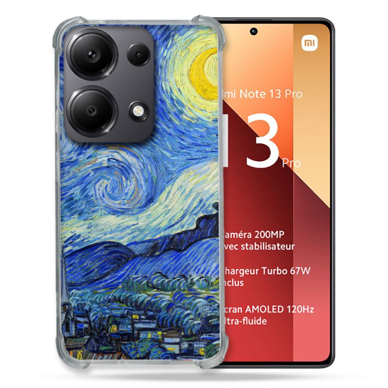 Coque Renforcé Pour Xiaomi Redmi Note 13 Pro 4G Peinture La nuit étoilée