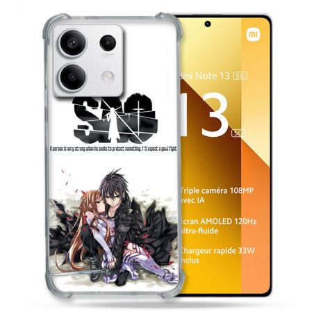 Coque Renforcée Pour Xiaomi Redmi Note 13 5G Manga SAO sword Art Online Blanc