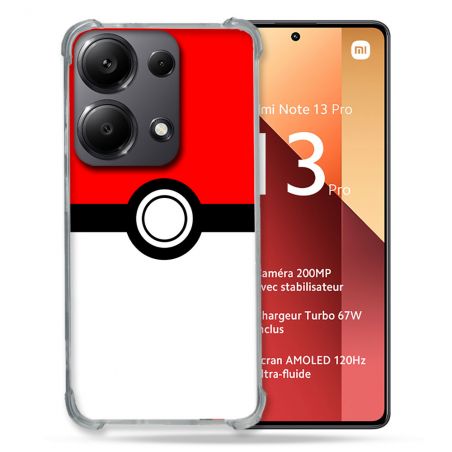 Coque Renforcé Pour Xiaomi Redmi Note 13 Pro 4G Pokemon Pokeball