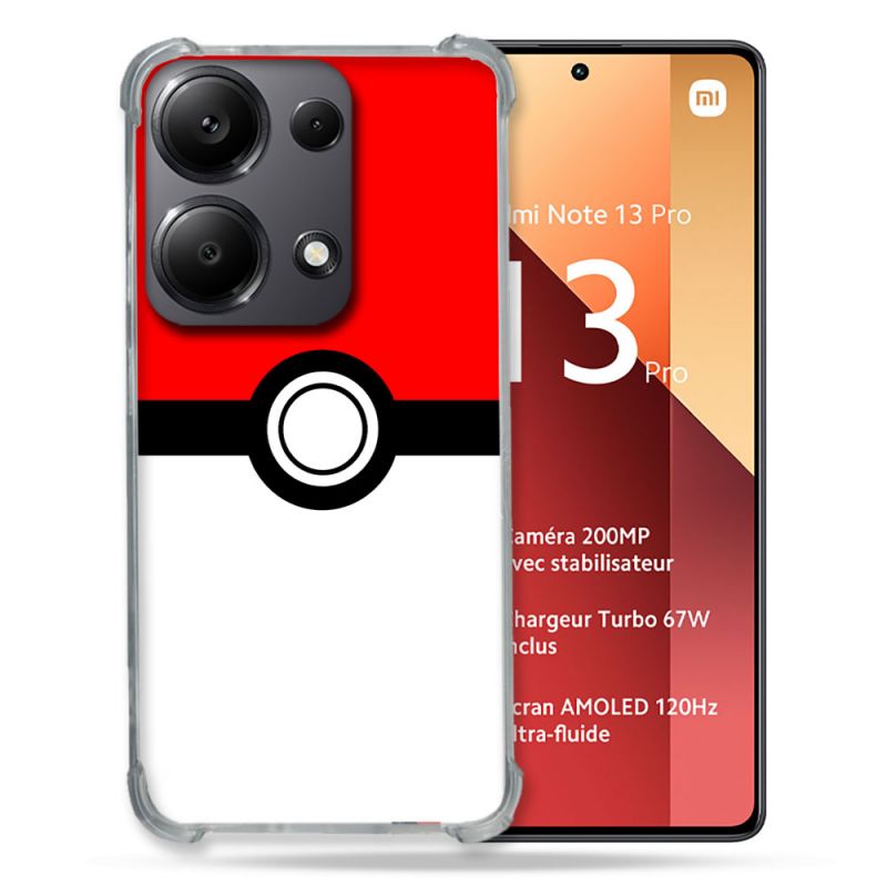 Coque Renforcé Pour Xiaomi Redmi Note 13 Pro 4G Pokemon Pokeball