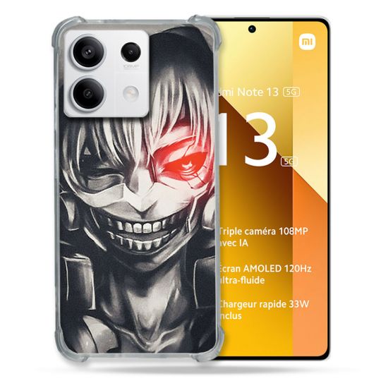Coque Renforcée Pour Xiaomi Redmi Note 13 5G Manga Tokyo Ghoul Kaneki Noir