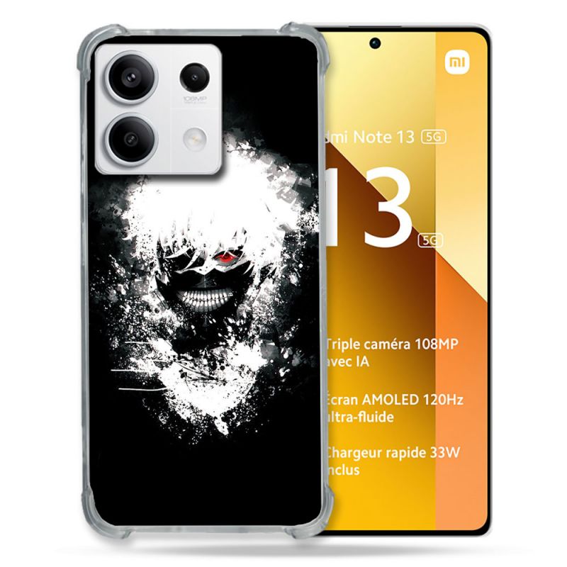Coque Renforcée Pour Xiaomi Redmi Note 13 5G Manga Tokyo Ghoul Kaneki Tag