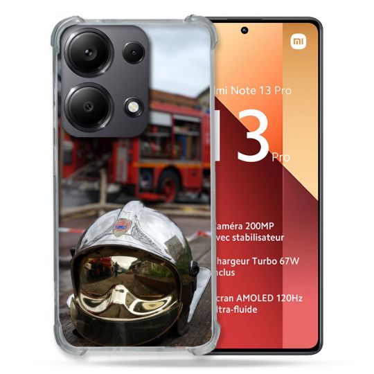 Coque Renforcé Pour Xiaomi Redmi Note 13 Pro 4G Pompier Casque Camion
