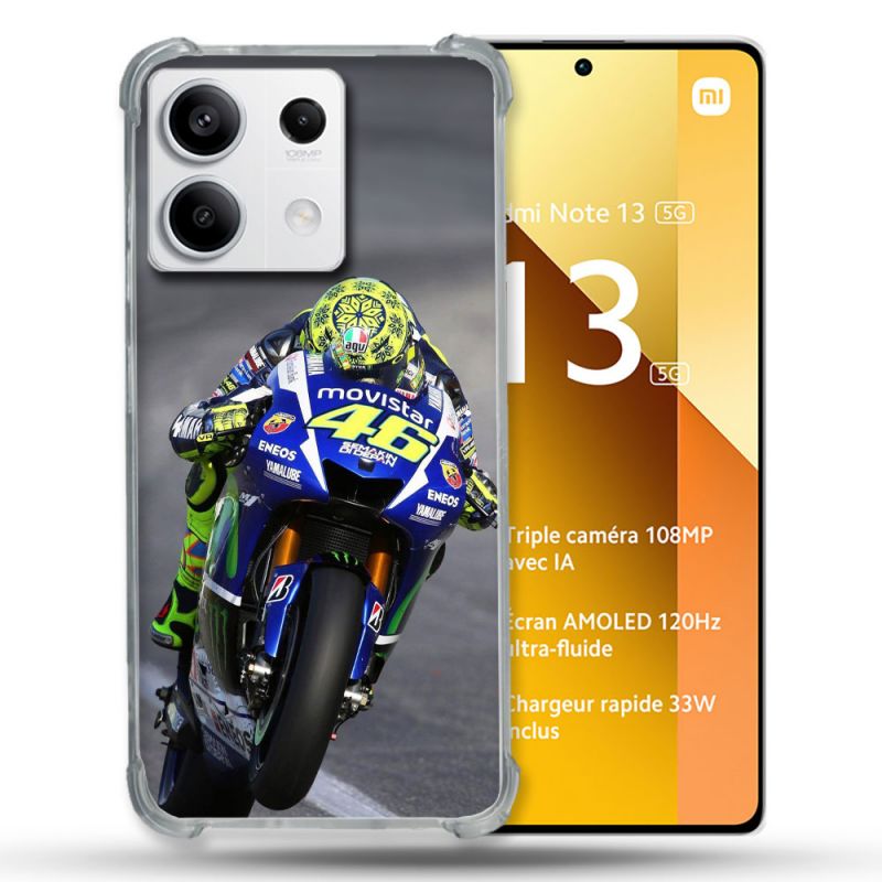 Coque Renforcée Pour Xiaomi Redmi Note 13 5G Moto Course GP Wheeling 46