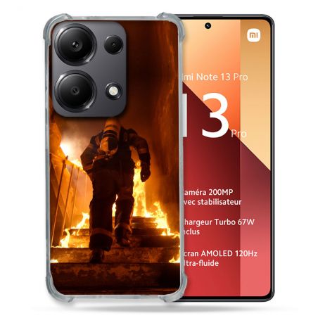 Coque Renforcé Pour Xiaomi Redmi Note 13 Pro 4G Pompier Escalier