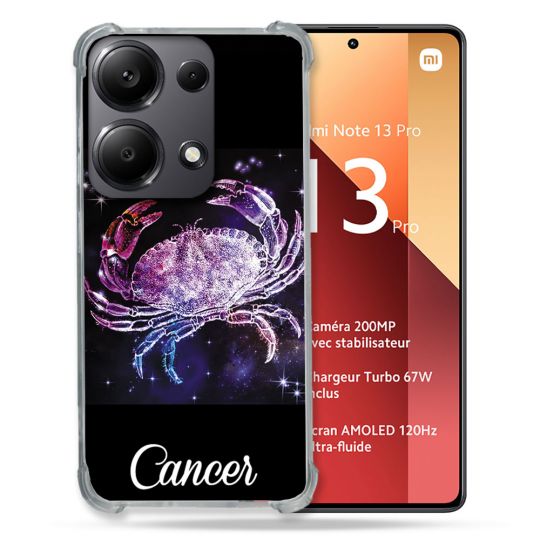 Coque Renforcé Pour Xiaomi Redmi Note 13 Pro 4G Signe Zodiaque 2 Cancer