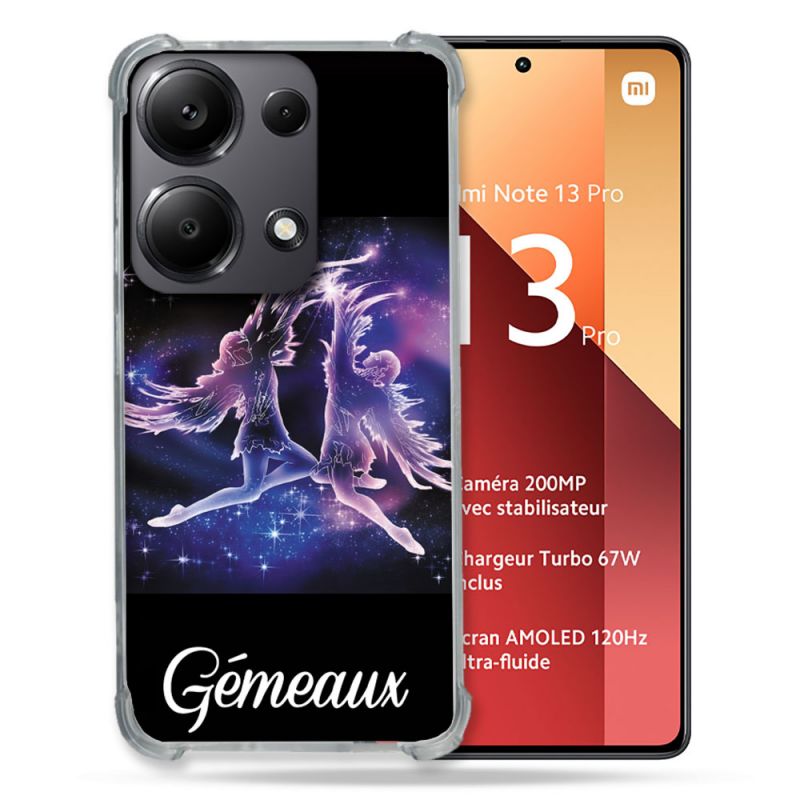 Coque Renforcé Pour Xiaomi Redmi Note 13 Pro 4G Signe Zodiaque 2 Gémeaux