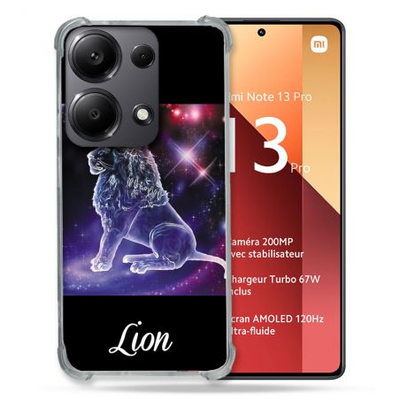 Coque Renforcé Pour Xiaomi Redmi Note 13 Pro 4G Signe Zodiaque 2 Lion