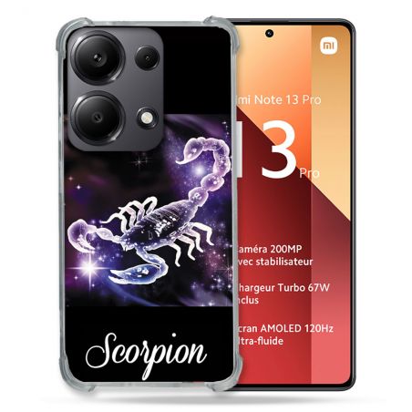 Coque Renforcé Pour Xiaomi Redmi Note 13 Pro 4G Signe Zodiaque 2 Scorpion