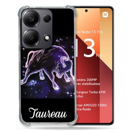 Coque Renforcé Pour Xiaomi Redmi Note 13 Pro 4G Signe Zodiaque 2 Taureau