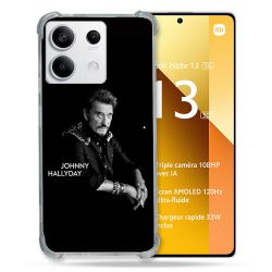 Coque Renforcée Pour Xiaomi Redmi Note 13 5G Musique Johnny Hallyday Noir