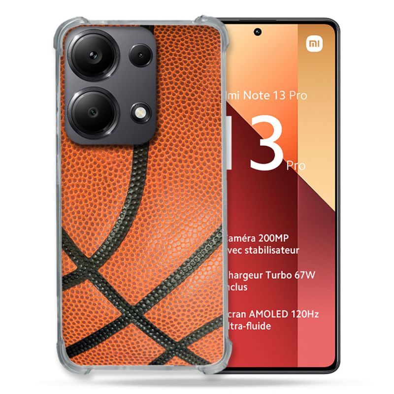 Coque Renforcé Pour Xiaomi Redmi Note 13 Pro 4G Sport Ballon Basket