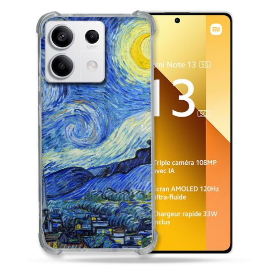 Coque Renforcée Pour Xiaomi Redmi Note 13 5G Peinture La nuit étoilée