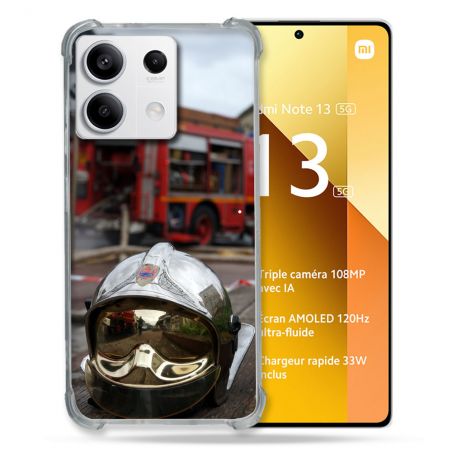 Coque Renforcée Pour Xiaomi Redmi Note 13 5G Pompier Casque Camion