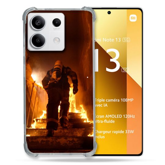 Coque Renforcée Pour Xiaomi Redmi Note 13 5G Pompier Escalier