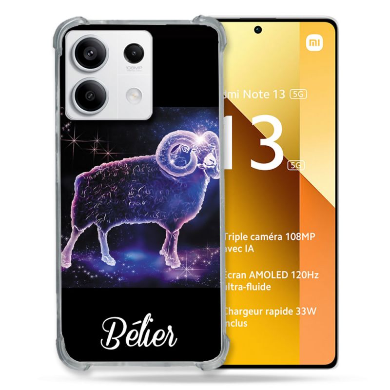Coque Renforcée Pour Xiaomi Redmi Note 13 5G Signe Zodiaque 2 Bélier