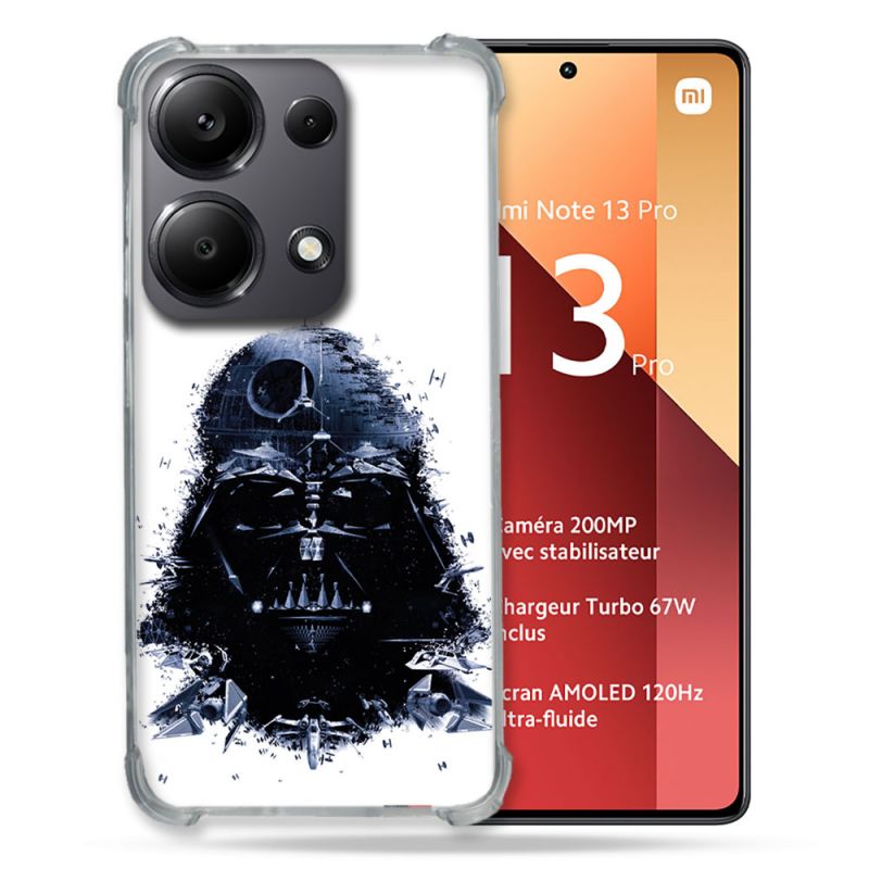 Coque Renforcé Pour Xiaomi Redmi Note 13 Pro 4G Star Wars - Dark Vador Blanc